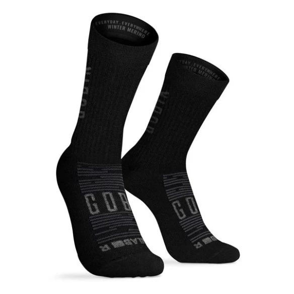 CALCETINES GOBIK UNISEX WINTER MERINO BLACK 4 CALCETINES GOBIK UNISEX WINTER MERINO BLACK - Imagen 4